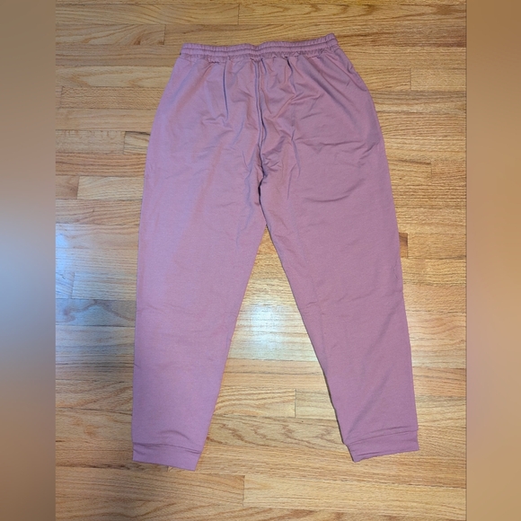 LARGE Muted Pink Drawstring Sweatpants Elastic Waist Pockets - Picture 6 of 8